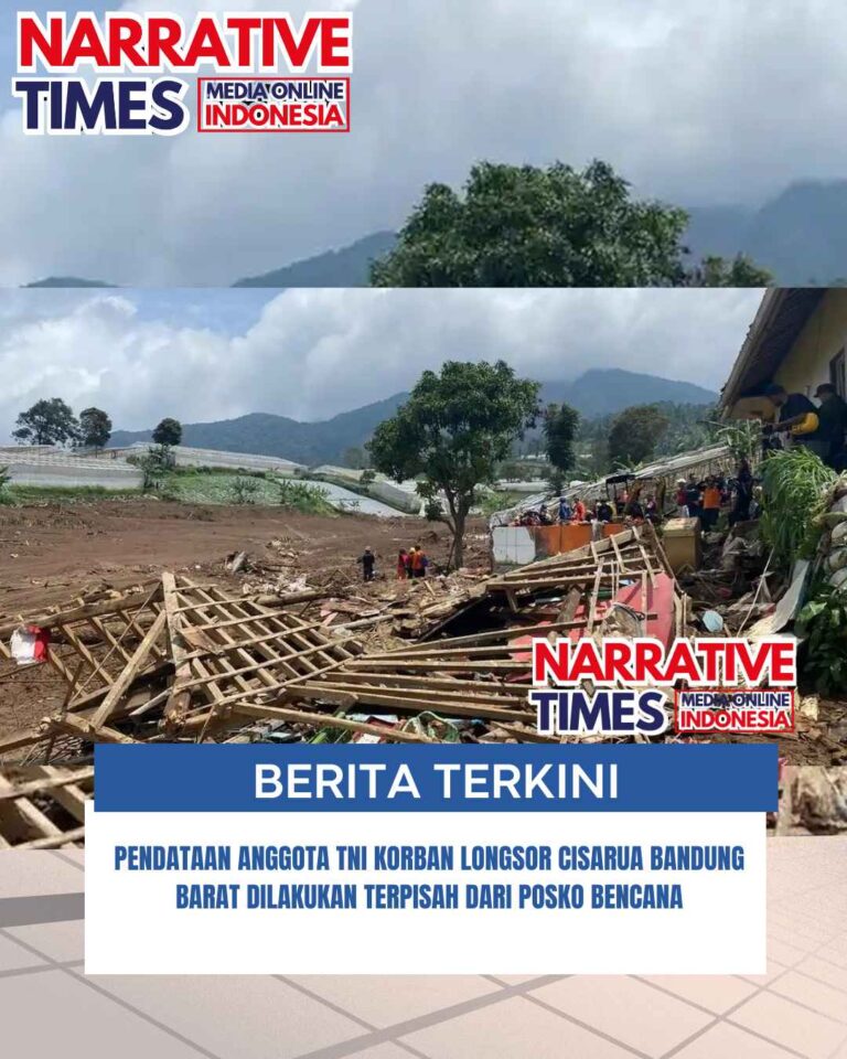 Pendataan Anggota TNI Korban Longsor Cisarua Bandung Barat Dilakukan Terpisah dari Posko Bencana