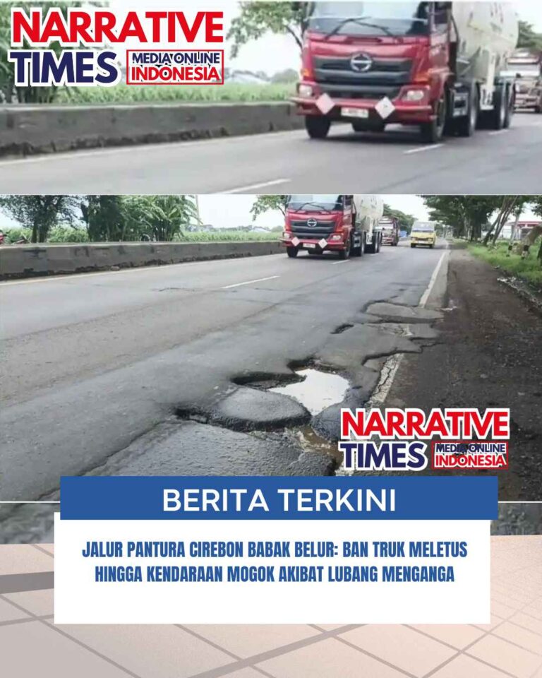 Jalur Pantura Cirebon Babak Belur: Ban Truk Meletus Hingga Kendaraan Mogok Akibat Lubang Menganga