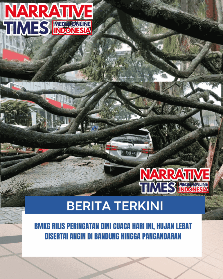 BMKG Rilis Peringatan Dini Cuaca Hari Ini, Hujan Lebat Disertai Angin di Bandung hingga Pangandaran