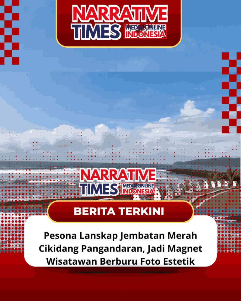 Pesona Lanskap Jembatan Merah Cikidang Pangandaran, Jadi Magnet Wisatawan Berburu Foto Estetik