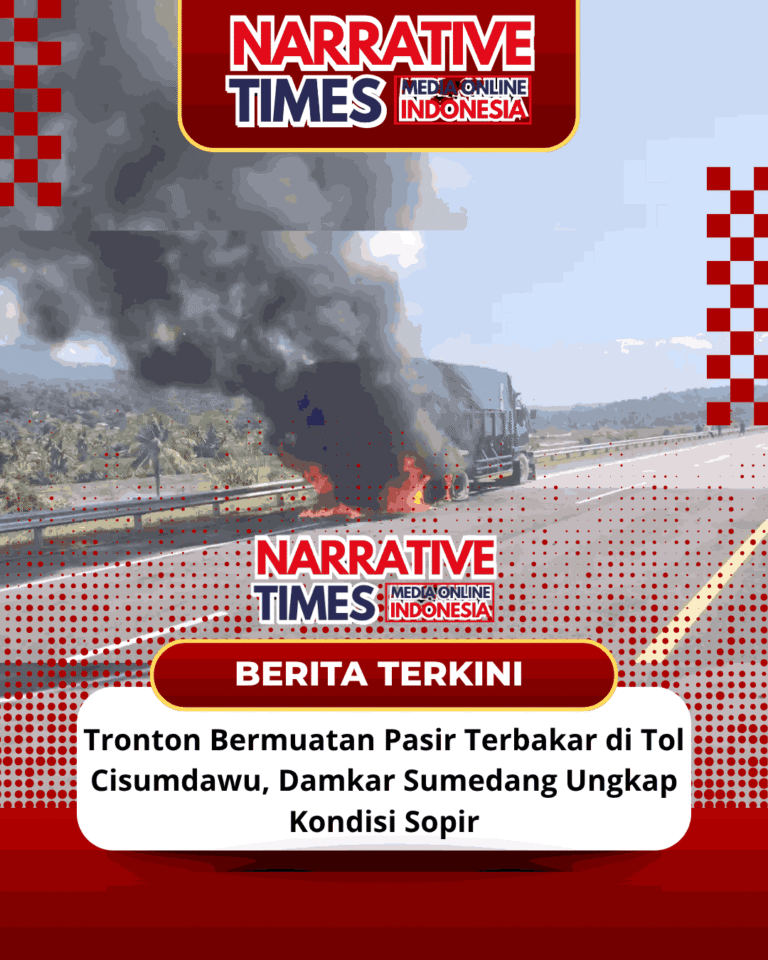 Tronton Bermuatan Pasir Terbakar di Tol Cisumdawu, Damkar Sumedang Ungkap Kondisi Sopir