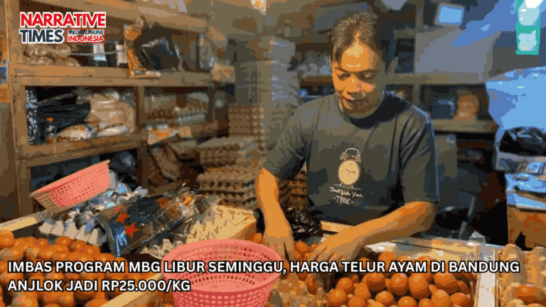 Imbas Program MBG Libur Seminggu, Harga Telur Ayam di Bandung Anjlok Jadi Rp25.000/Kg