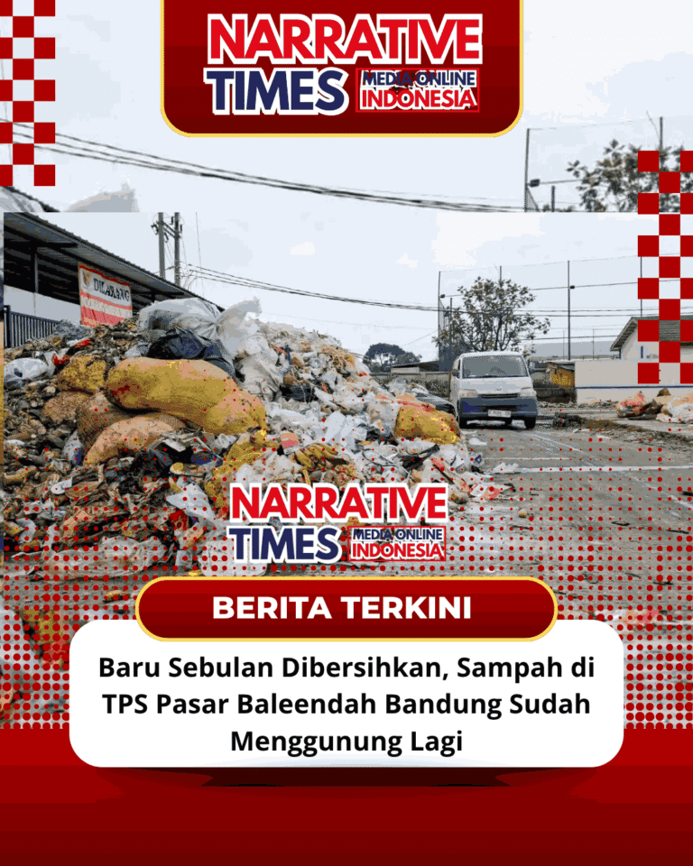 Baru Sebulan Dibersihkan, Sampah di TPS Pasar Baleendah Bandung Sudah Menggunung Lagi