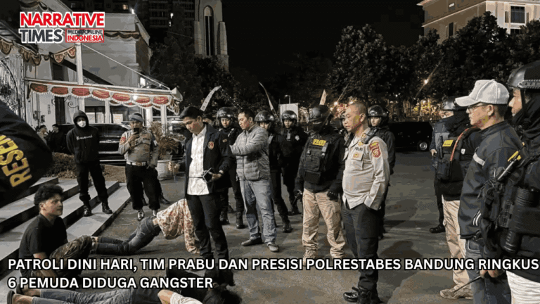 Patroli Dini Hari, Tim Prabu dan Presisi Polrestabes Bandung Ringkus 6 Pemuda Diduga Gangster