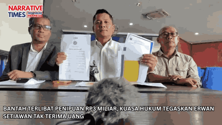 Bantah Terlibat Penipuan Rp3 Miliar, Kuasa Hukum Tegaskan Erwan Setiawan Tak Terima Uang