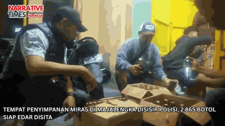 Tempat Penyimpanan Miras di Majalengka Disisir Polisi, 2.865 Botol Siap Edar Disita