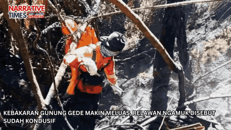 Kebakaran Gunung Gede Makin Meluas, Relawan Ngamuk Disebut Sudah Kondusif
