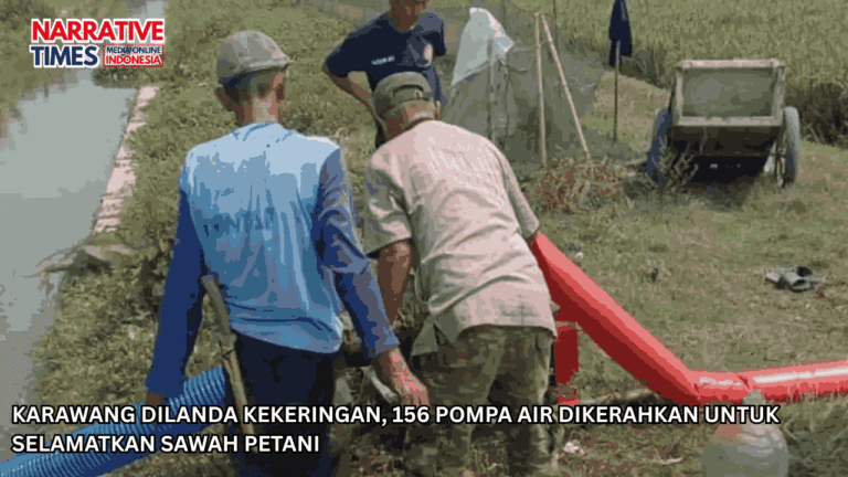 Karawang Dilanda Kekeringan, 156 Pompa Air Dikerahkan untuk Selamatkan Sawah Petani