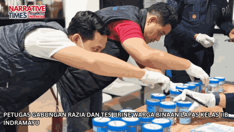 Petugas Gabungan Razia dan Tes Urine Warga Binaan Lapas Kelas IIB Indramayu