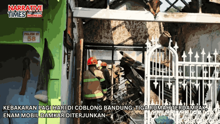 Kebakaran Pagi Hari di Coblong Bandung: Tiga Rumah Terdampak, Enam Mobil Damkar Diterjunkan
