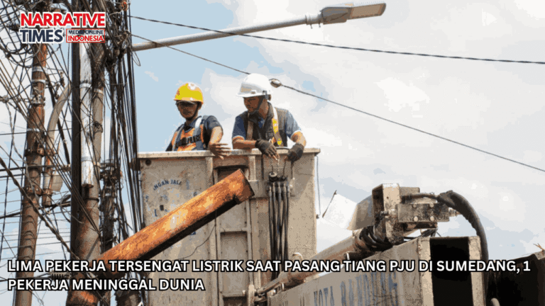 Lima Pekerja Tersengat Listrik Saat Pasang Tiang PJU di Sumedang, 1 Pekerja Meninggal Dunia